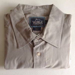 Short Sleeve Khaki Men's Casual Button Down Shirt